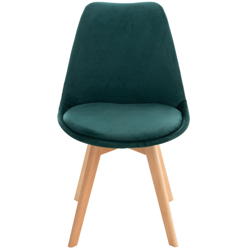 Poltrona Linares, velluto, verde