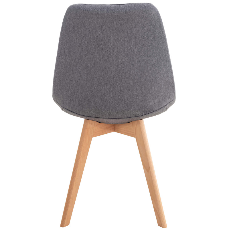 Ensemble de 4 chaises Linares en tissu gris