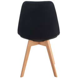 Insieme di 4 sedie Linares in tessuto nero