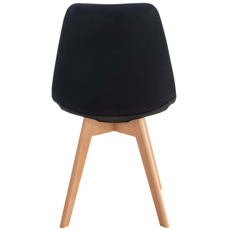 Insieme di 4 sedie Linares in tessuto nero