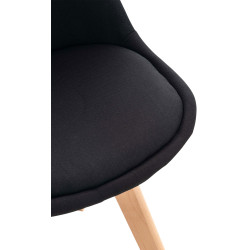 Insieme di 4 sedie Linares in tessuto nero