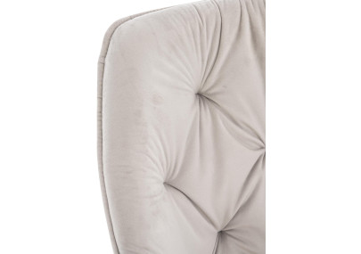Fauteuil Tanna, velours gris