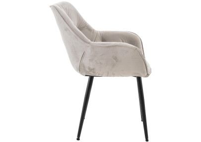 Poltrona Tanna, velluto grigio