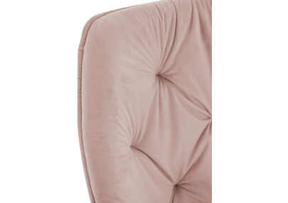 Fauteuil Tanna, velours, rose