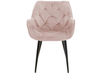 Poltrona Tanna, velluto, rosa