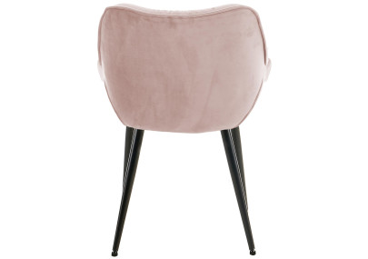 Fauteuil Tanna, velours, rose