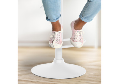 Ensemble de 2 tabourets de bar Solon, velours blanc, crème