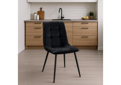 Silla de comedor Antibes, negra