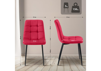 Cadeira de jantar Antibes vermelha