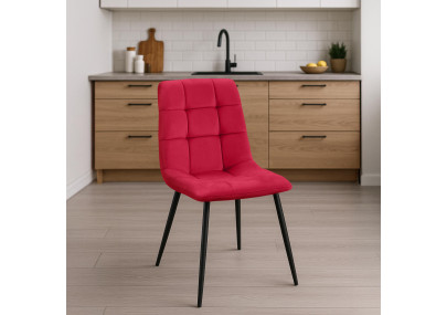 Chaise de salle à manger Antibes rouge