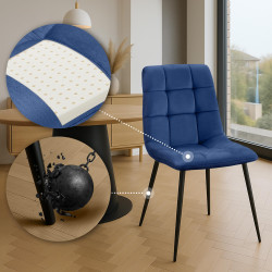 Silla de comedor Antibes azul