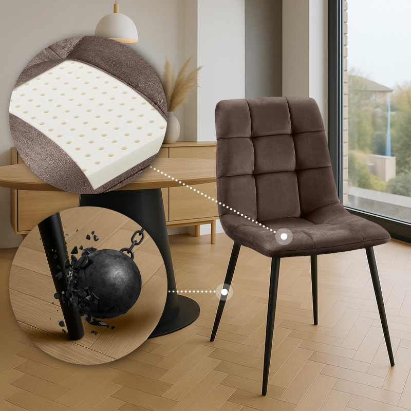 Silla de comedor Antibes marrón