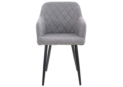 Chaise de salle à manger Shila, tissu gris