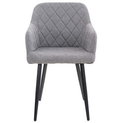 Sedia da pranzo Shila, tessuto grigio