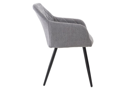 Chaise de salle à manger Shila, tissu gris
