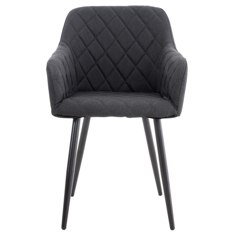 Sedia da pranzo Shila, tessuto nero