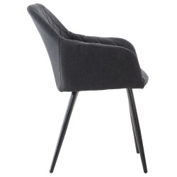 Sedia da pranzo Shila, tessuto nero