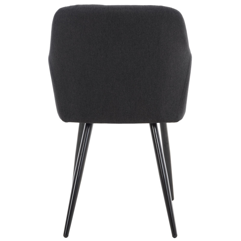 Sedia da pranzo Shila, tessuto nero