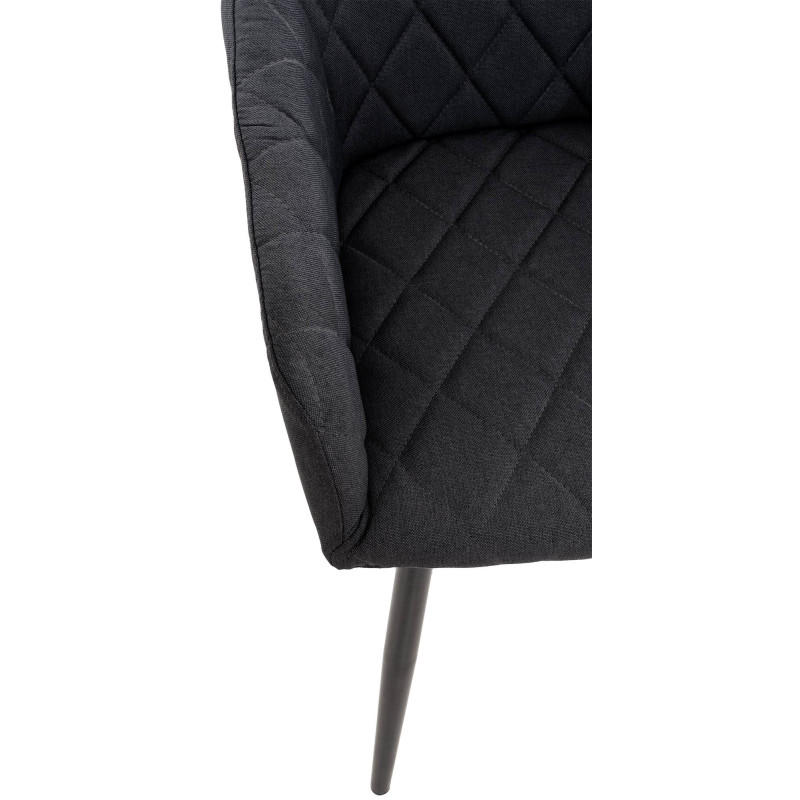 Sedia da pranzo Shila, tessuto nero