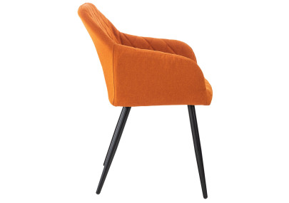 Chaise de salle à manger Shila, tissu orange