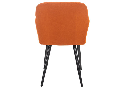 Chaise de salle à manger Shila, tissu orange