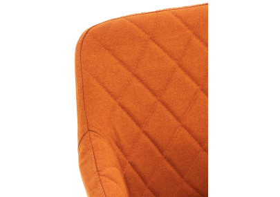 Chaise de salle à manger Shila, tissu orange