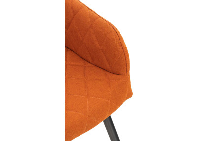 Chaise de salle à manger Shila, tissu orange