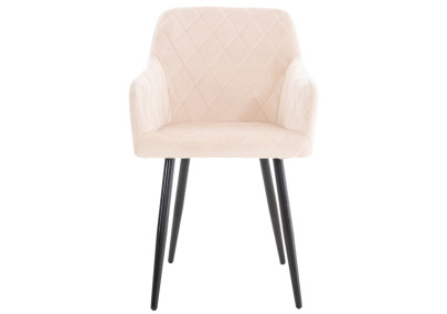 Sedia da pranzo Shila, velluto, beige
