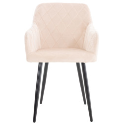 Cadeira de jantar Shila, veludo, bege