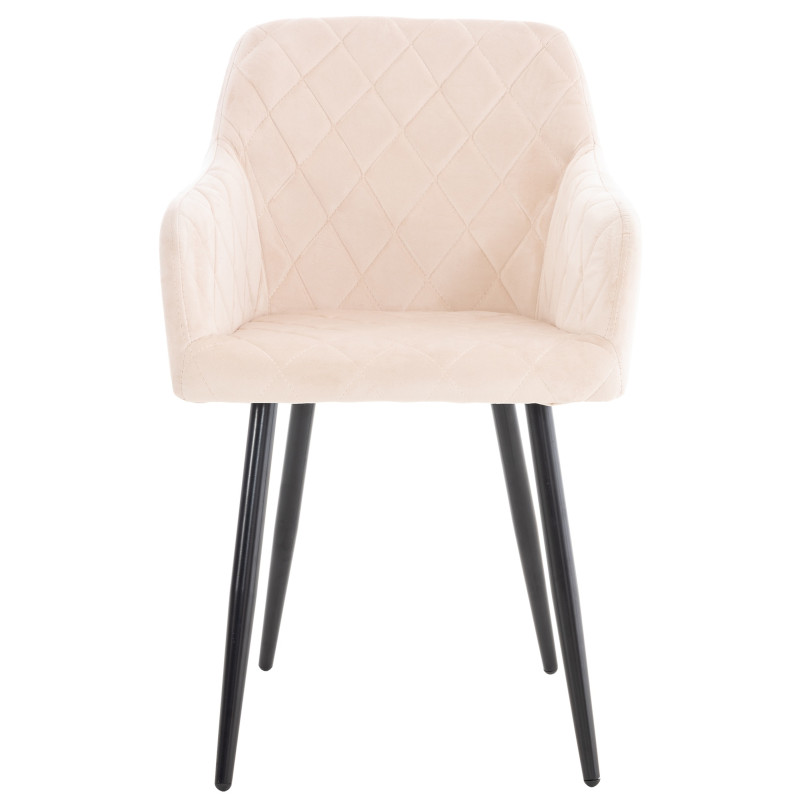 Chaise de salle à manger Shila, velours, beige