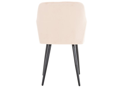 Sedia da pranzo Shila, velluto, beige
