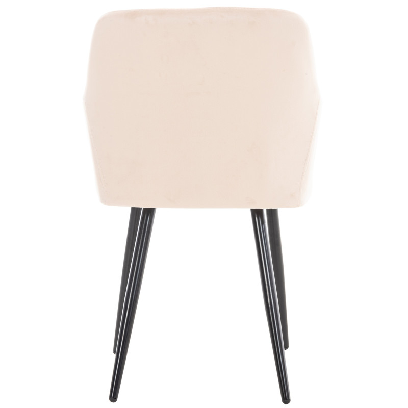 Cadeira de jantar Shila, veludo, bege