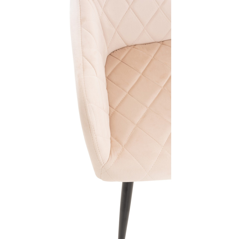 Cadeira de jantar Shila, veludo, bege