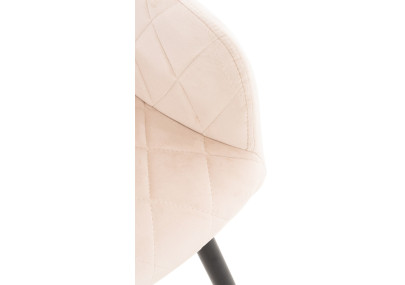 Sedia da pranzo Shila, velluto, beige