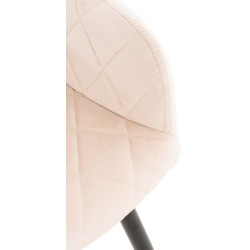 Cadeira de jantar Shila, veludo, bege