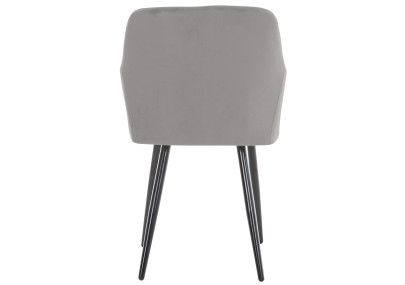 Chaise de salle à manger Shila, velours gris