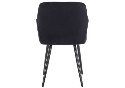 Chaise de salle à manger Shila, velours noir