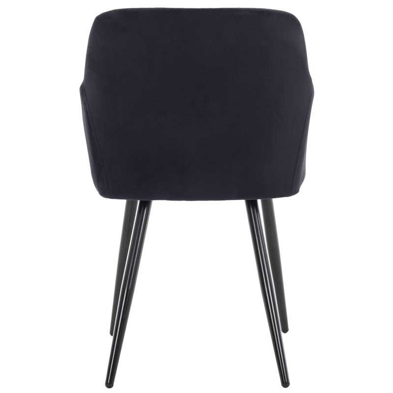 Sedia da pranzo Shila, velluto nero