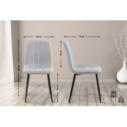 Sedia Dijon, tessuto grigio