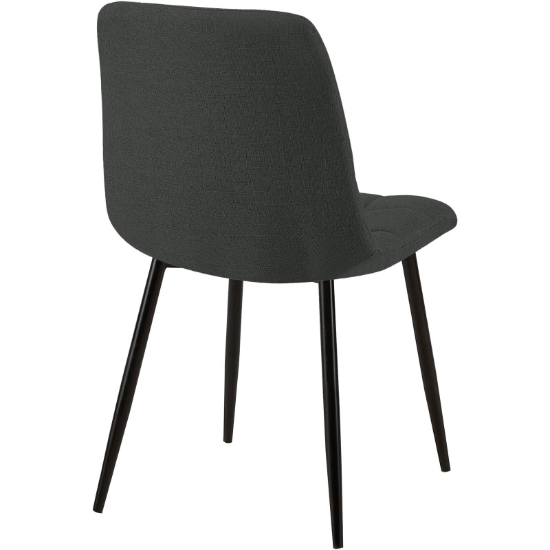 Tilde Silla de comedor, tela gris oscuro