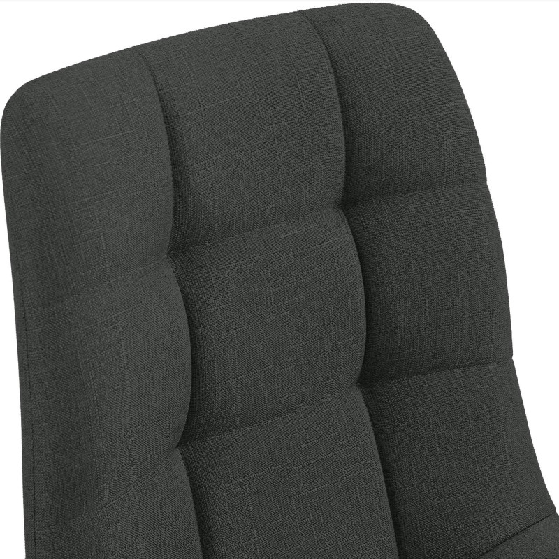 Tilde Silla de comedor, tela gris oscuro