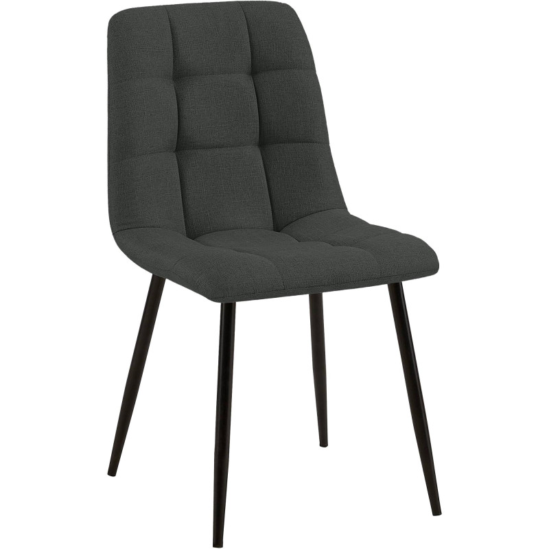 Tilde Silla de comedor, tela gris oscuro