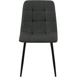 Tilde Silla de comedor, tela gris oscuro