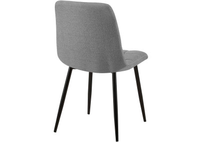 Chaise de salle à manger Tilde en tissu gris