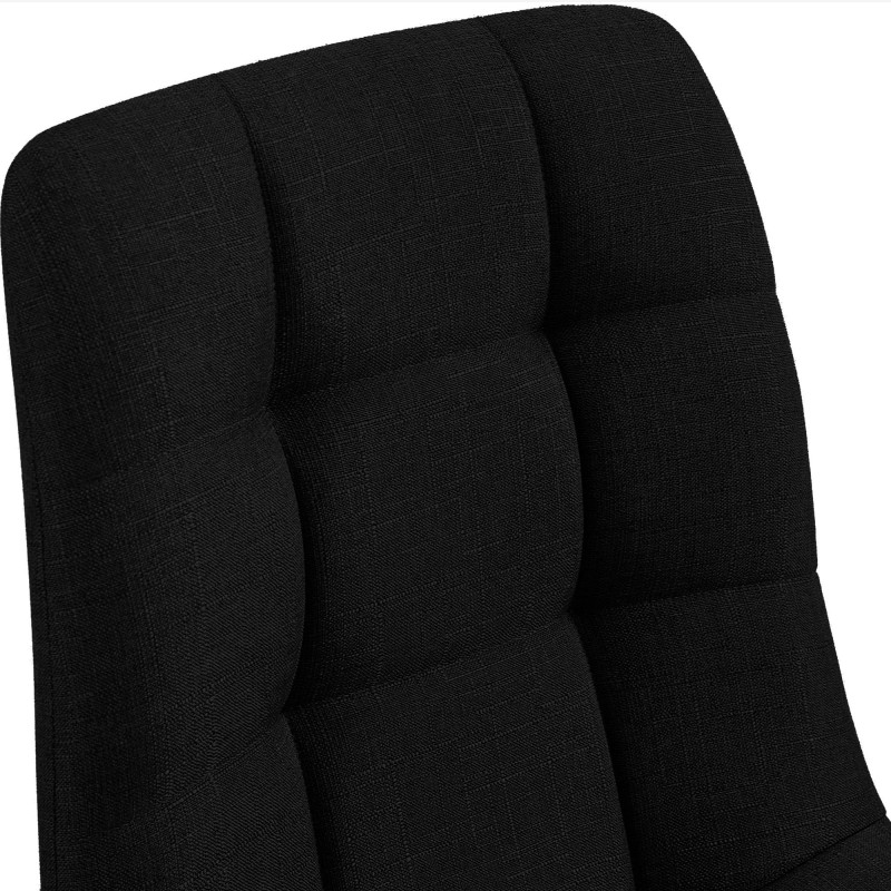 Chaise de salle à manger Tilde, tissu noir