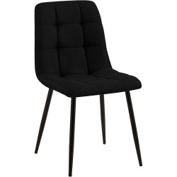 Sedia da pranzo Tilde, tessuto nero