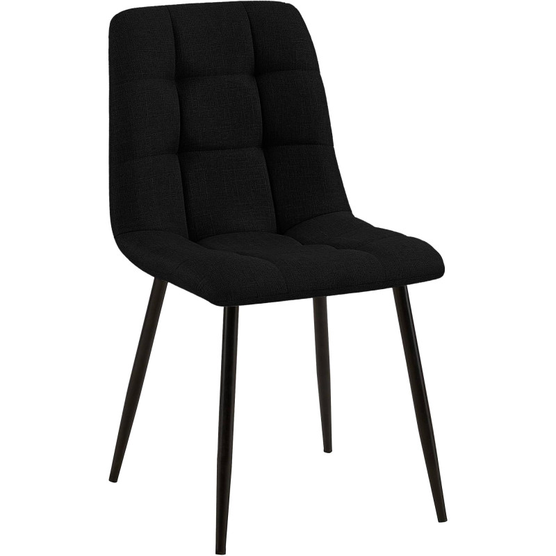 Sedia da pranzo Tilde, tessuto nero