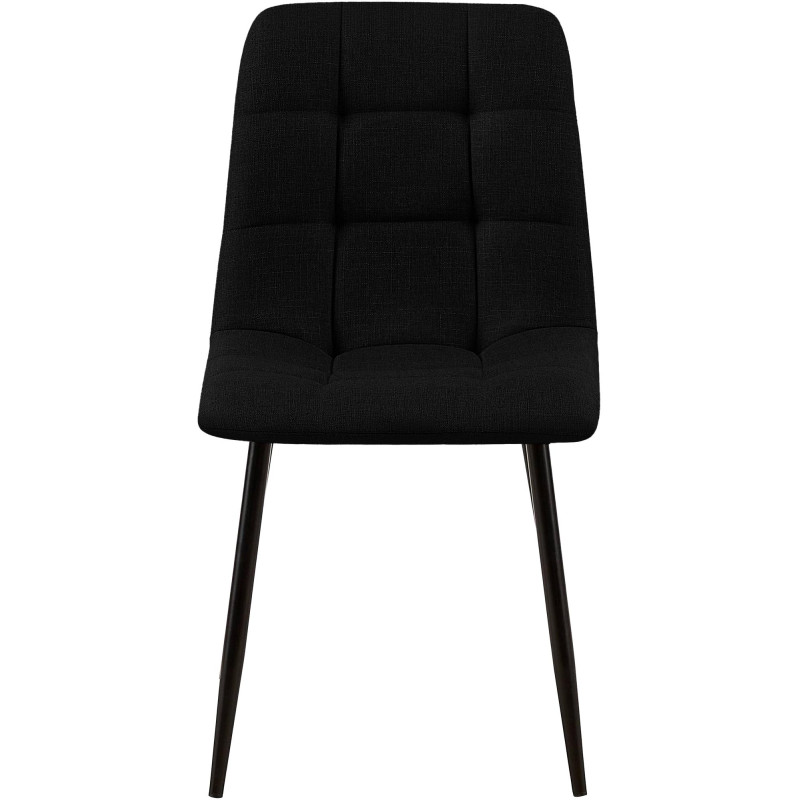 Sedia da pranzo Tilde, tessuto nero