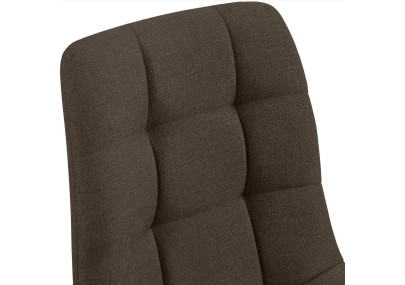 Chaise de salle à manger Tilde en tissu marron