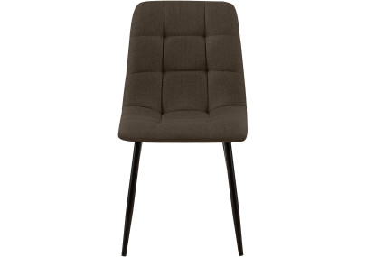 Chaise de salle à manger Tilde en tissu marron